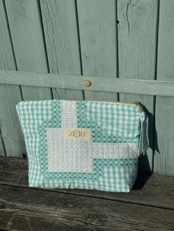 Henriette/ Celadon Gingham...