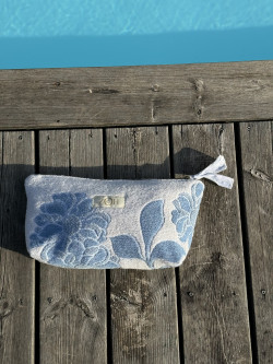Blue Terry Cloth Pouch No. 15