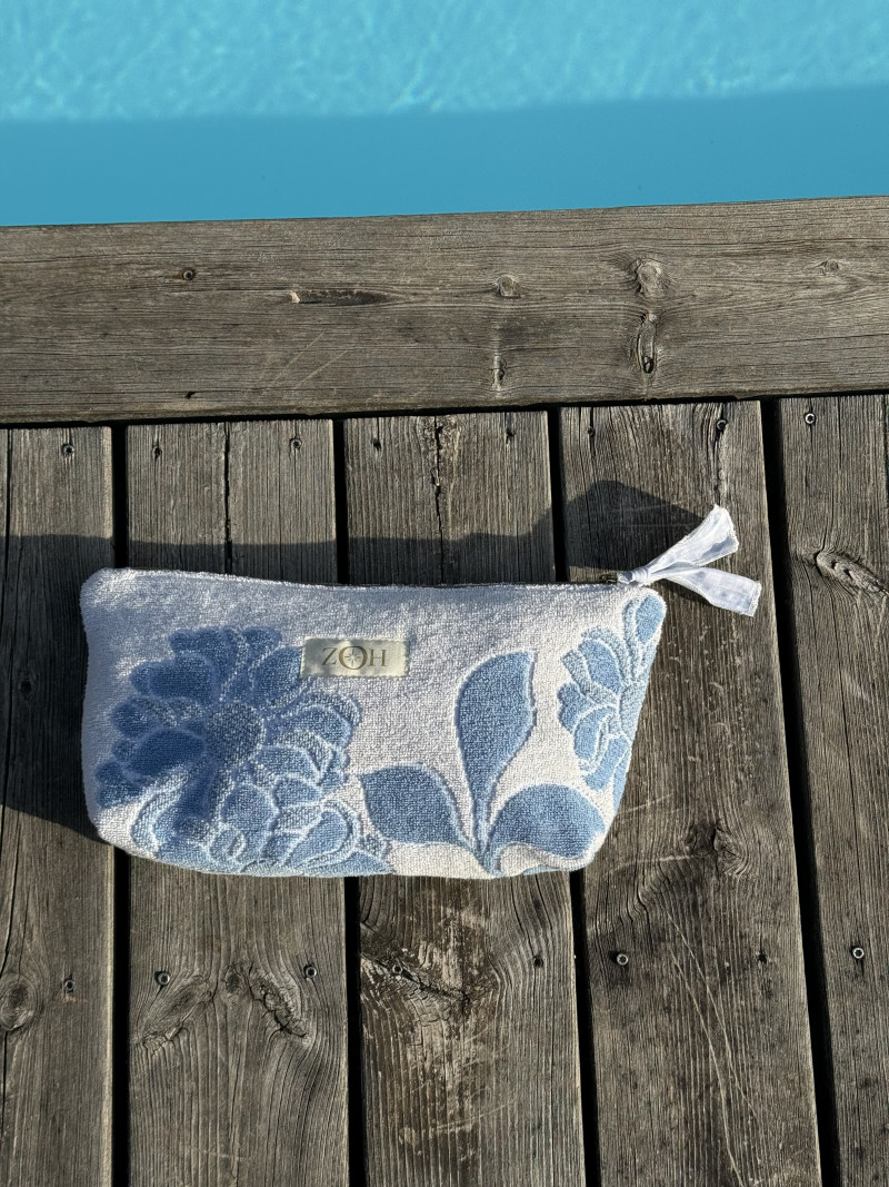 Blue Terry Cloth Pouch No. 15