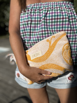 copy of Celadon washed linen belt bag