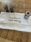 Essuie-main en gaze de coton "Cap Ferret mon amour"