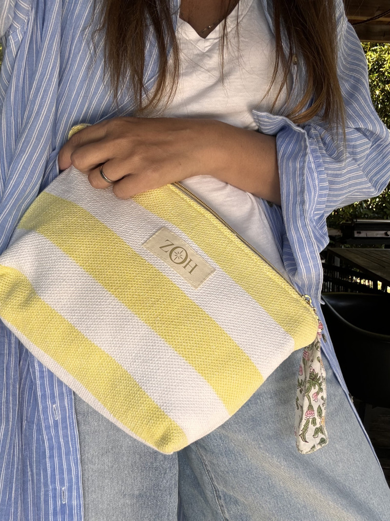 copy of Celadon washed linen belt bag