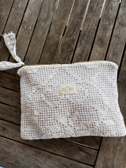 copy of Celadon washed linen belt bag