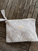copy of Celadon washed linen belt bag