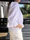 OLGA / White cotton gauze blouse