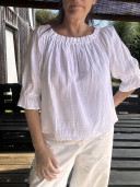 OLGA / White cotton gauze blouse