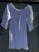 OLGA / Robe en gaze de coton blanche