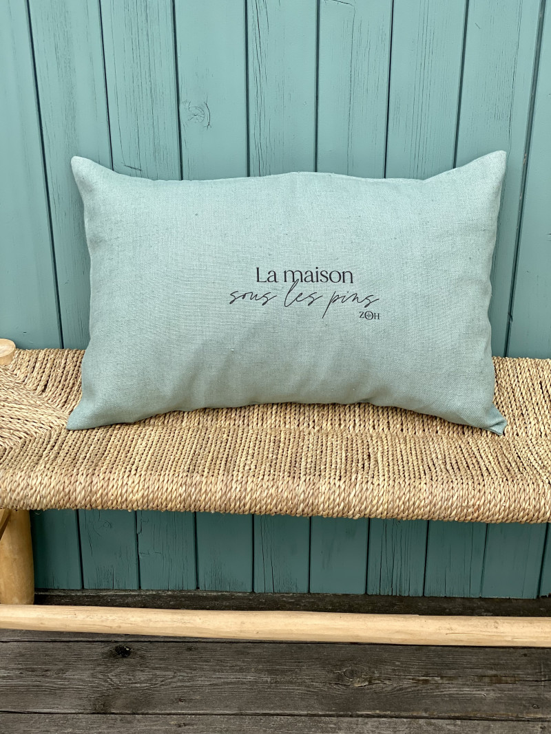 Housse de coussin  "La maison sous les pins''