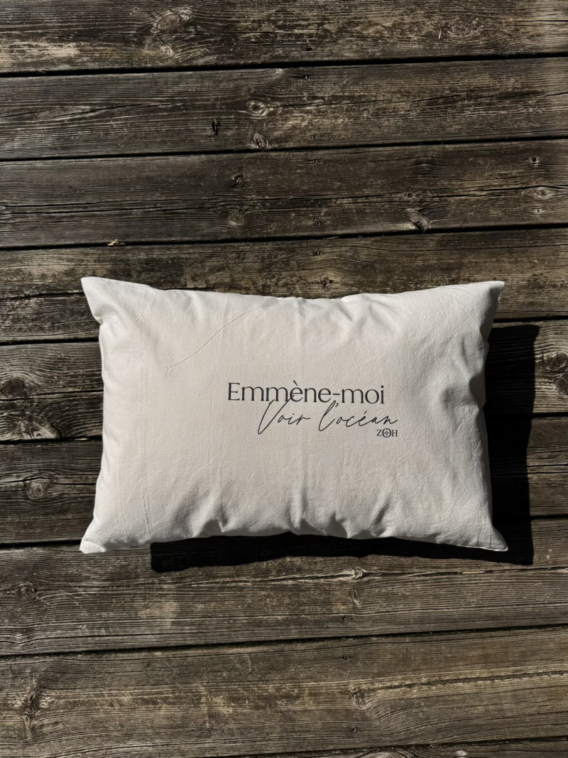 Housse de coussin "Emmène-moi voir l'océan"