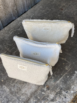copy of NINON  Greige terry pouch