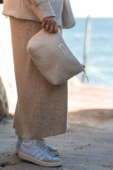 copy of NINON  Greige terry pouch