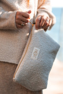 copy of NINON  Greige terry pouch