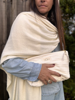 copy of NINON  Greige terry pouch