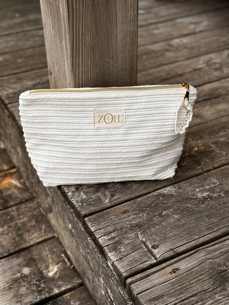 copy of NINON  Greige terry pouch