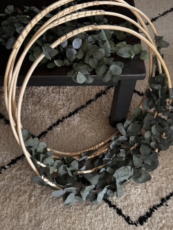 Couronne d'Eucalyptus lumineuse XXL