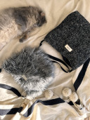 Barney Grey Faux Fur Bag
