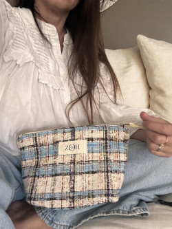 copy of NINON  Greige terry pouch