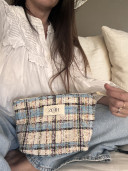 copy of NINON  Greige terry pouch