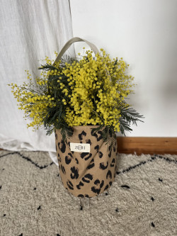 Léopold/ Leopard Print Bucket Bag