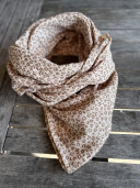Léo / Leopard Print Cotton Gauze Scarf