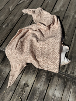 Léo / Leopard Print Cotton Gauze Scarf