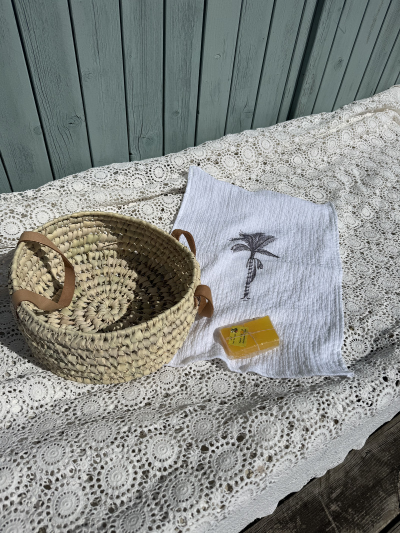 Cotton gauze towel "Palm tree"