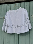 Blouse brodée en linge ancien/ JOY