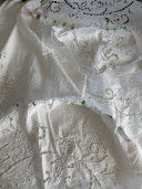 Blouse brodée en linge ancien/ JOY