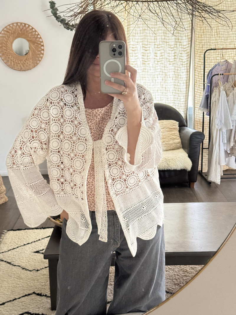 Veste en crochet Esmeé