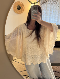 Poncho en crochet ISAAC