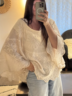Poncho en crochet ISAAC
