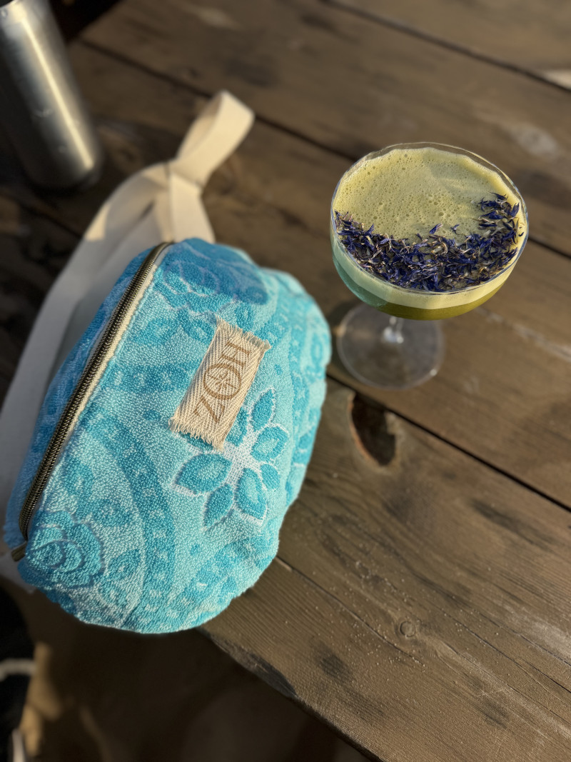 copy of Celadon washed linen belt bag