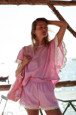 LILI / Pink Gingham Shorts