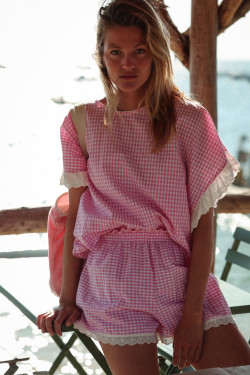 Blouse vichy rose /LILI