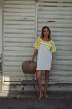 Robe éponge St Tropez /Jaune
