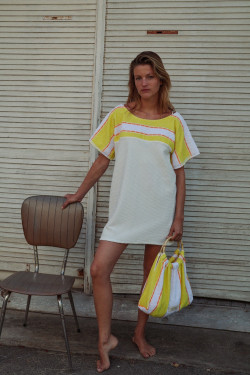 Robe éponge St Tropez /Jaune