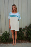 Robe éponge Santorini / Bleue