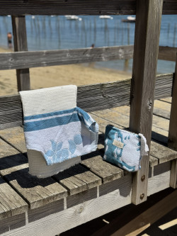 Robe éponge Santorini / Bleue