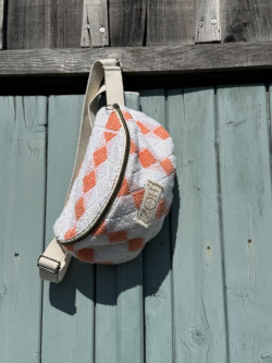 Sac banane éponge vintage corail