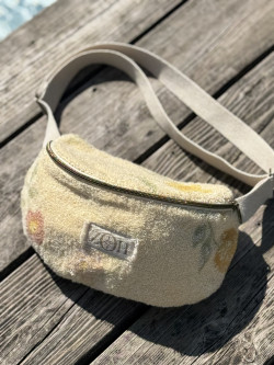 Sac banane éponge  vintage /vanille