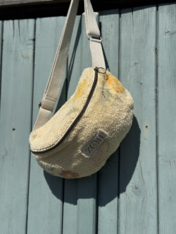 Sac banane éponge  vintage /vanille