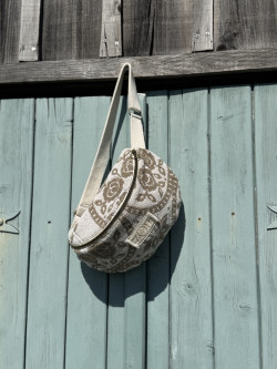copy of Celadon washed linen belt bag