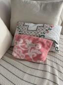 Pochette éponge vintage rose
