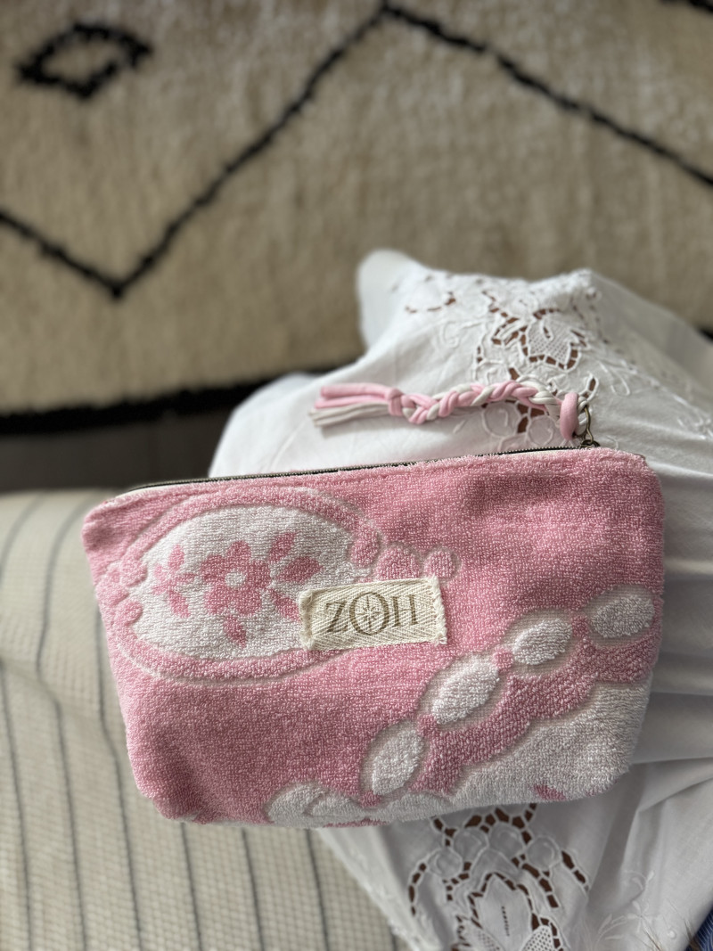 Pochette éponge rose