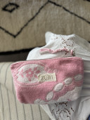 Pochette éponge rose