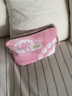 Pochette éponge rose