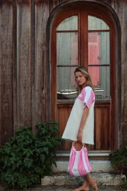 Robe éponge Ibiza /Rose