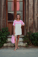 Robe éponge Ibiza /Rose