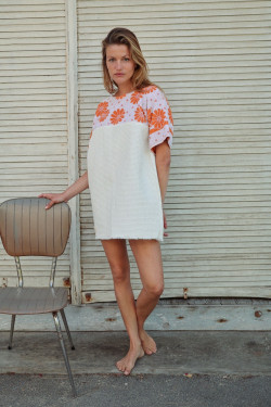 Robe éponge Ischia orange