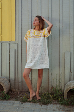 Robe éponge Capri / jaune